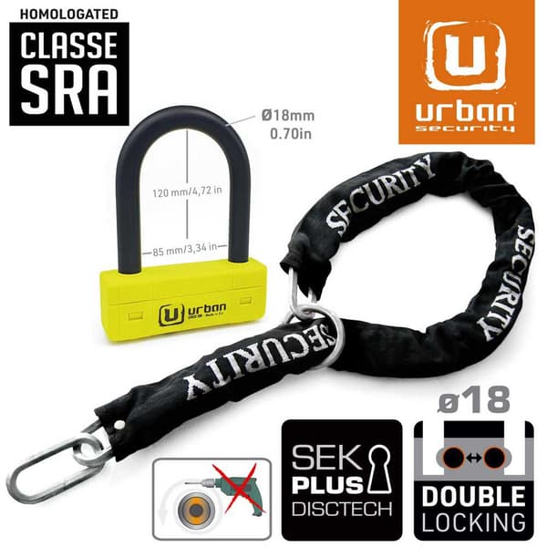 Urban Security U-lukko Ur85120y Keltainen 120 mm