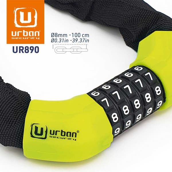 Urban Security Yhdistelmäketjulukko Ur890 Keltainen 100 cm