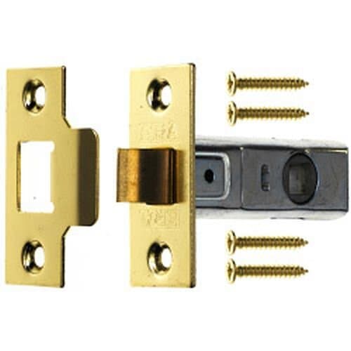 Era Satin Tubular Latch Gold/Black 63.5mm