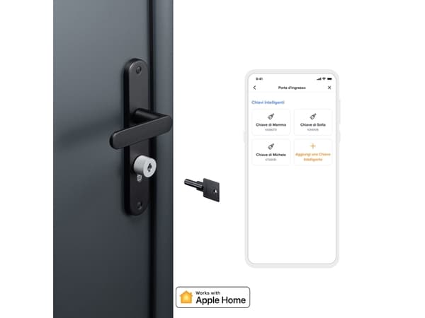 Netatmo NDL-EC, Smart dörrlås, nyckel, utan nyckel, Svart, Grå, Android, iOS, AAA, 4 styck