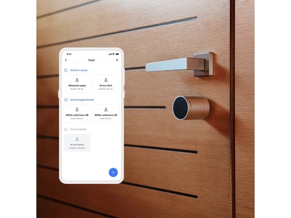 Netatmo NDL-EC, Smart dörrlås, nyckel, utan nyckel, Svart, Grå, Android, iOS, AAA, 4 styck
