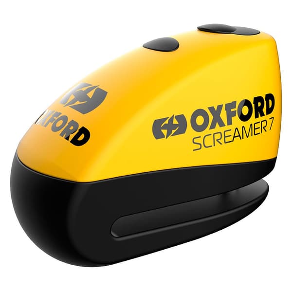 Oxford Xa7 Screamer Hälytyslevylukko Keltainen 7 mm
