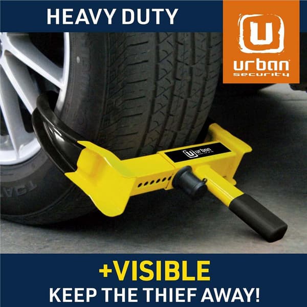 Urban Security Wheel Clamp Lås Paket Gul