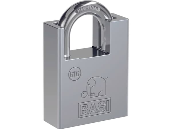Basi 6160-5000 riippulukko 50 mm eri hopea avainlukko
