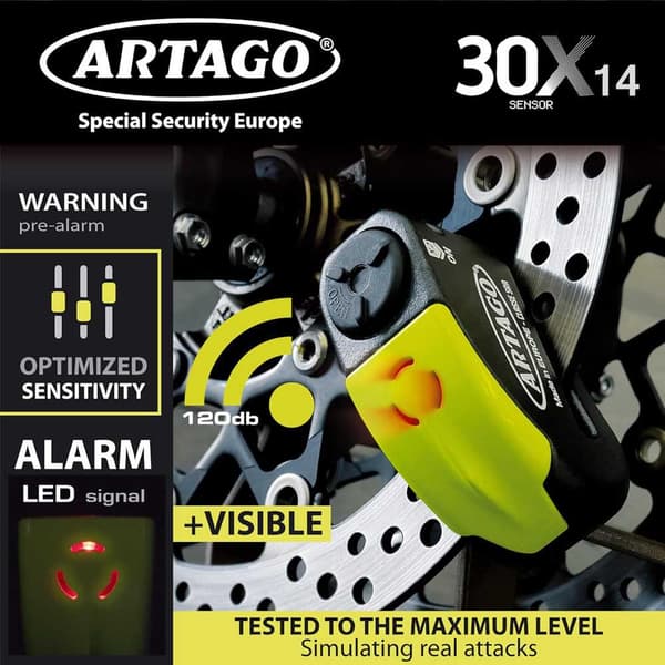 Artago 30x14 + K403 Pack Honda Cb650f/cbr650f 2014 Alarmskivebremse Gul