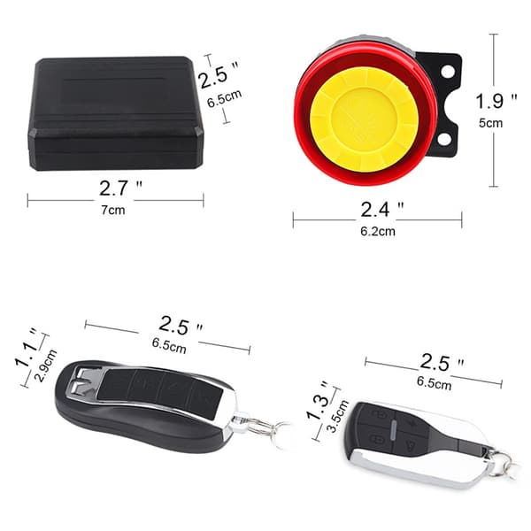 Motorcykel Tyverialarm System, Fjernbetjent Motorstart, Justerbar Stød Sensor, Nødalarm