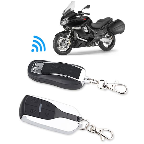 Motorcykel Tyverialarm System, Fjernbetjent Motorstart, Justerbar Stød Sensor, Nødalarm