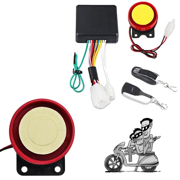 Motorcykel Tyverialarm System, Fjernbetjent Motorstart, Justerbar Stød Sensor, Nødalarm