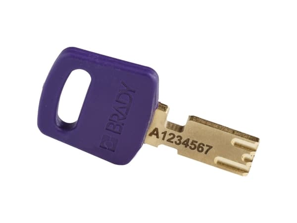 Brady , Safekey alumiininen riippulukko teräksisellä kahvalla, violetti, 38mm kahvan korkeus, 6.4mm kahvan halkaisija (avainkoodi sama) ( 3 kpl) (150