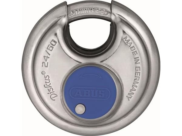 ABUS Diskus 24IB/50 SL 8, Hänglås Diskus, Tangentlås, Olika låsning, Rostfritt stål, Rostfritt stål, Rostfritt stål