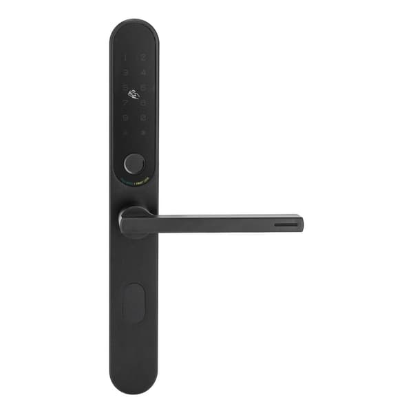 Fingeraftryksdørslås, USB nødkraft, 100 fingeraftrykskapacitet,sort
