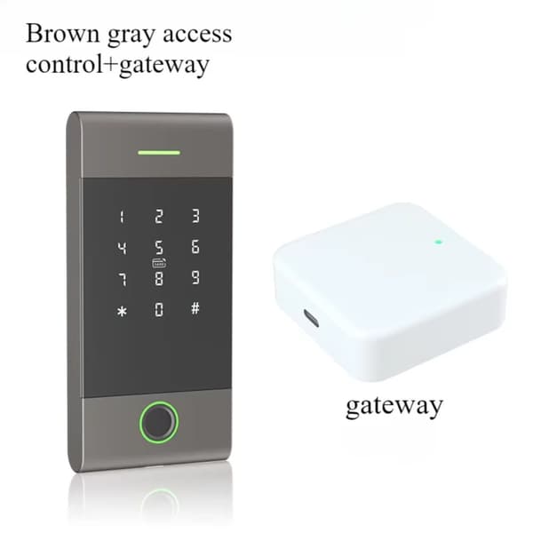 TTLOCK Smart Lås, IP67 Vattentålig, Flera Låsningsmetoder,Svart grå gateway