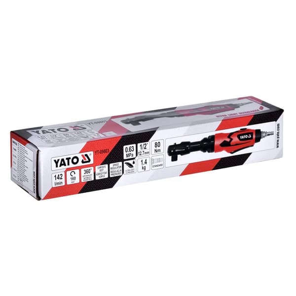 Yato YT-09803 el-nøgle 1/2" 160 o/min 80 Nm Sort, Orange