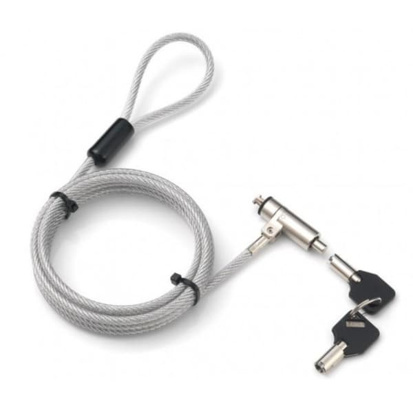 Techly Wedge-Lock säkerhetslås för bärbar dator, kabel 1,8 m