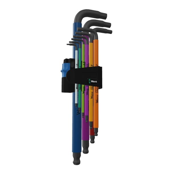 Wera 05022210001 insexnyckel L-formad insexnyckelsats Metrisk 9 st