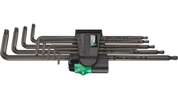 Sæt med lange Torx-nøgler, 9 dele