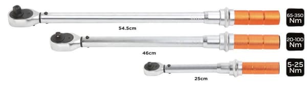 Momentnøglesæt 1/4", 3/8", 1/2" 3 stk.