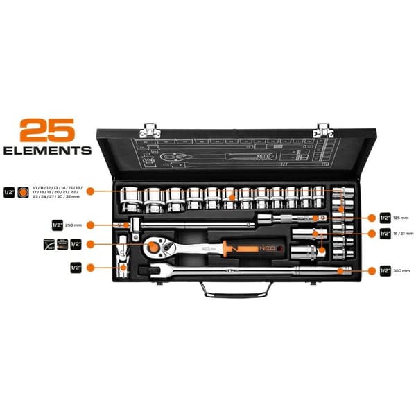 NEO tools 10-036 hylsnyckel/hylsnyckelsats