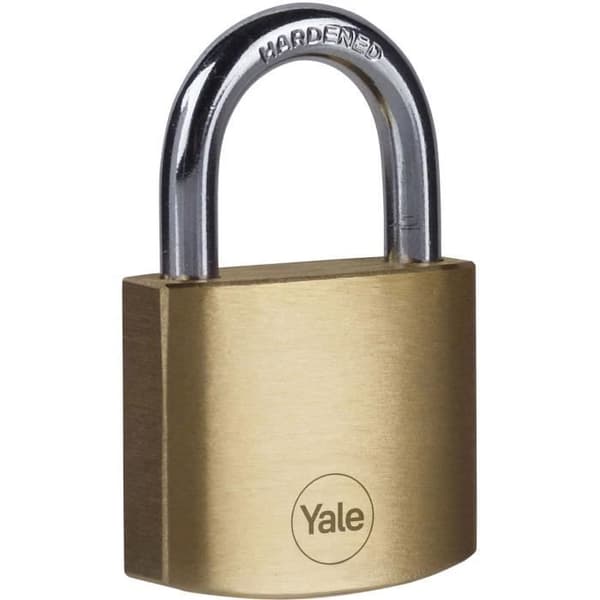 Set med 4 hänglås i mässing - YALE - Y110B/40/122/4 - 40mm - Stålbygel - 3 nycklar - Skolskåp, Omklädningsrum, Garderob