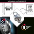 Pikkukuva 3 / 5: Turvallinen riippulukko - MASTER LOCK - M115EURTRILF - Avaimellinen - Pinnoitettu laminoitu teräs - Ulkopinta - Ruosteenesto - Sanka M - 3 kpl pakkaus