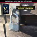 Pikkukuva 4 / 5: Turvallinen riippulukko - MASTER LOCK - M115EURTRILF - Avaimellinen - Pinnoitettu laminoitu teräs - Ulkopinta - Ruosteenesto - Sanka M - 3 kpl pakkaus