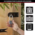 Pikkukuva 2 / 5: Turvallinen riippulukko - MASTER LOCK - M115EURTRILF - Avaimellinen - Pinnoitettu laminoitu teräs - Ulkopinta - Ruosteenesto - Sanka M - 3 kpl pakkaus