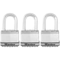 Pikkukuva 1 / 5: Turvallinen riippulukko - MASTER LOCK - M115EURTRILF - Avaimellinen - Pinnoitettu laminoitu teräs - Ulkopinta - Ruosteenesto - Sanka M - 3 kpl pakkaus