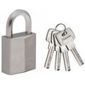 Miniatyrbillede 1 af 3: Forniklet messinghængelås 40 mm - MASTER LOCK - Sekskantet bøjle - Høj sikkerhed - 4 nøgler medfølger