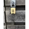 Miniatyrbillede 2 af 2: Master Lock kombinationshængelås massiv messing 50 mm 651EURD