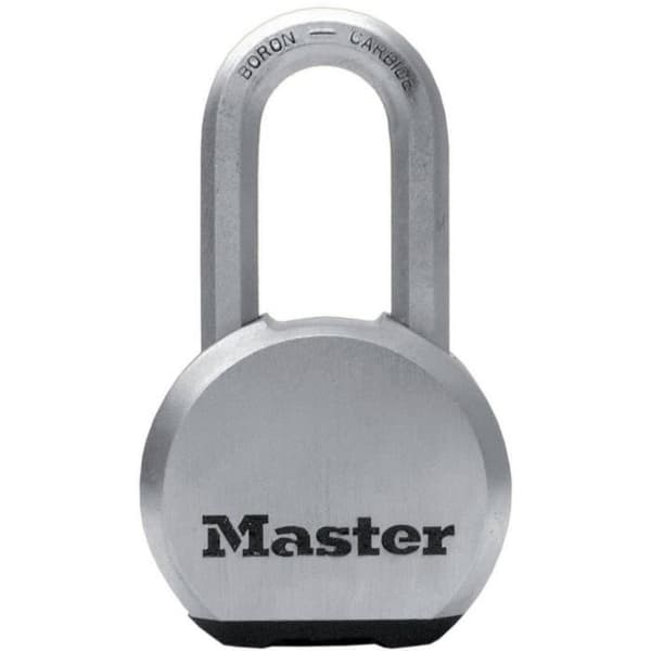 Högsäkerhetshänglås i rostfritt stål med nyckel och lång bygel för utomhusbruk - MASTER LOCK M830EURDLH