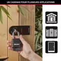 Miniatyrbild 2 av 5: MASTER LOCK Högsäkerhetshänglås [Kombination] [Zink] [Utvändig] M178EURD
