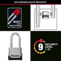 Miniatyrbillede 3 af 5: Højsikkerhedshængelås - MASTER LOCK - M176EURDLH - Zink - XL-bøjle - Udvendig
