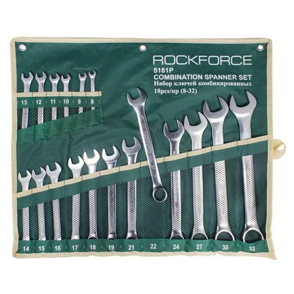 ROCKFORCE GAFFENØGLE 18-DELET SÆT (8-32 mm)