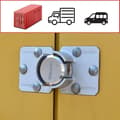 Miniatyrbild 3 av 6: Hänglås till skåpbilsdörr - MASTER LOCK - 736EURD - Runt hänglås + hasp