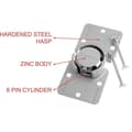 Miniatyrbild 4 av 6: Hänglås till skåpbilsdörr - MASTER LOCK - 736EURD - Runt hänglås + hasp