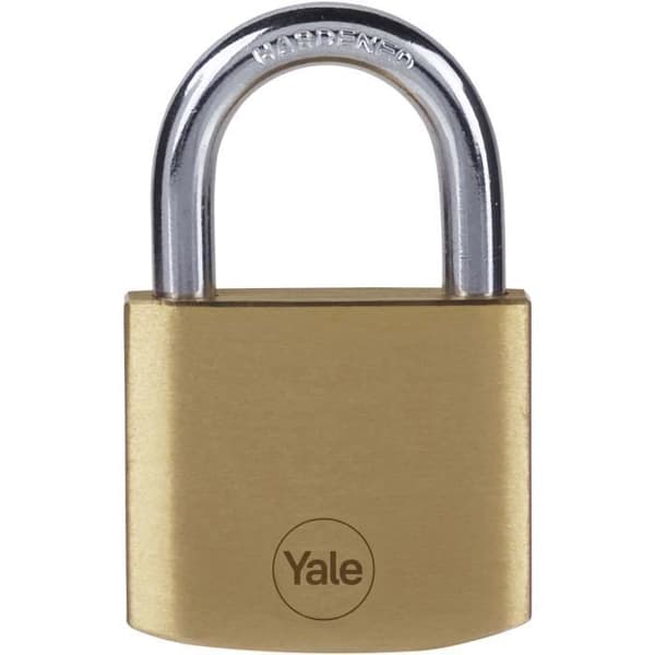 Sæt med 4 messinghængelåse - YALE - Y110B/40/122/4 - 40 mm - Stålbøjle - 3 nøgler - Skoleskab, sportsskab, garderobeskab