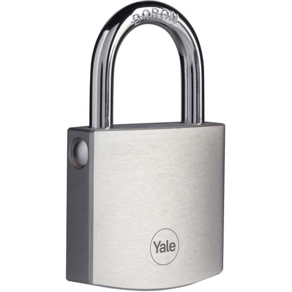 Messinghængelås - YALE - Y120DB/50/127/1 - Forkromet 50 mm - Høj vejrbestandighed - 3 vendbare nøgler