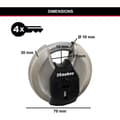 Pikkukuva 5 / 5: 2 kpl levylukkoja - MASTER LOCK - M40EURT - Ruostumaton teräs - 70 mm