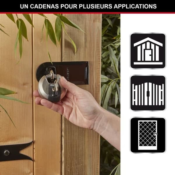 2 kpl levylukkoja - MASTER LOCK - M40EURT - Ruostumaton teräs - 70 mm