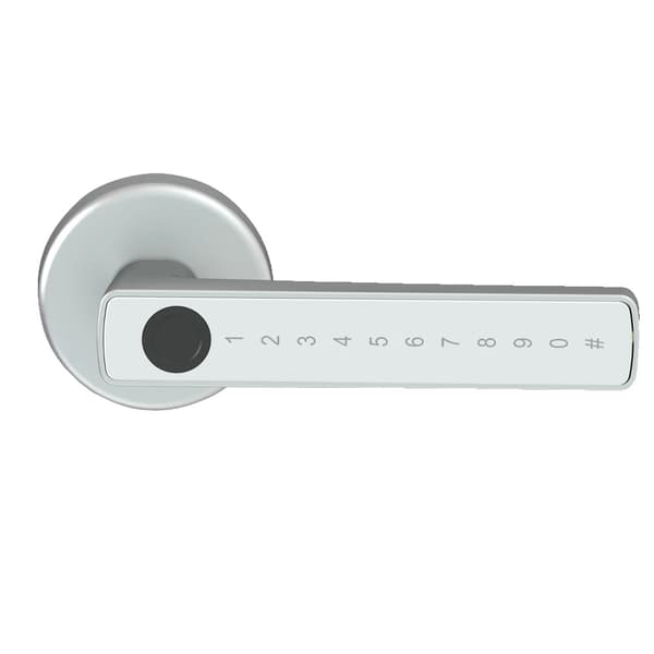 Billy M5 Elektroniskt Dörrlås, Fingeravtrycks- och Bluetooth-Upplåsning, Kompatibelt med 4 AAA-batterier,M5 Silver