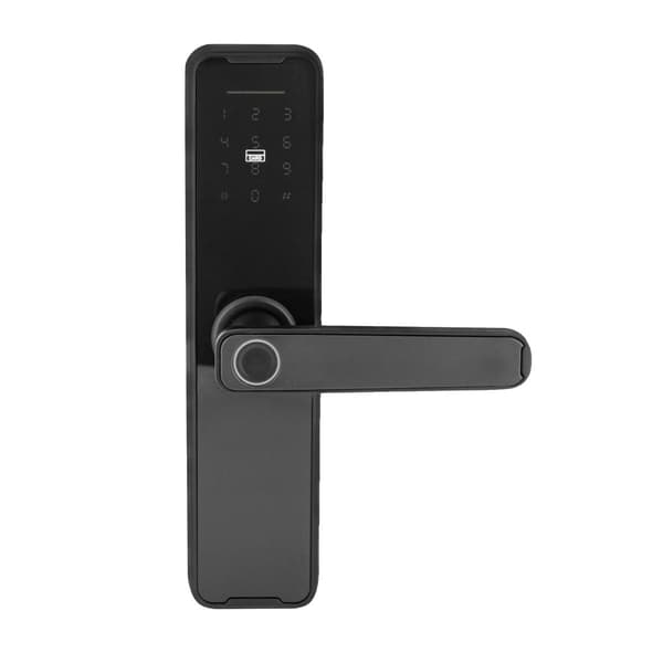 Smart Dørklås, Fingeraftryksadgang, USB Nødstrøm,25X6CM, Ja