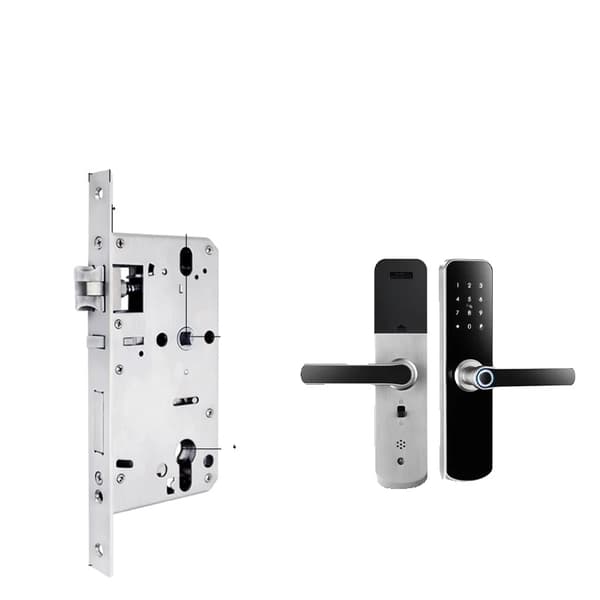 Elektronisk dörrlås, vattentätt, biometrisk fingeravtrycksteknologi,silver 6072