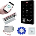 Miniatyrbillede 1 af 2: Wifi Tuya APP Adgangskontrolsystem, IP68 Vandtæt, 10.000 Bruger Kapacitet, RFID og Adgangskode Verifikation,Kit4 (280KG Lås)