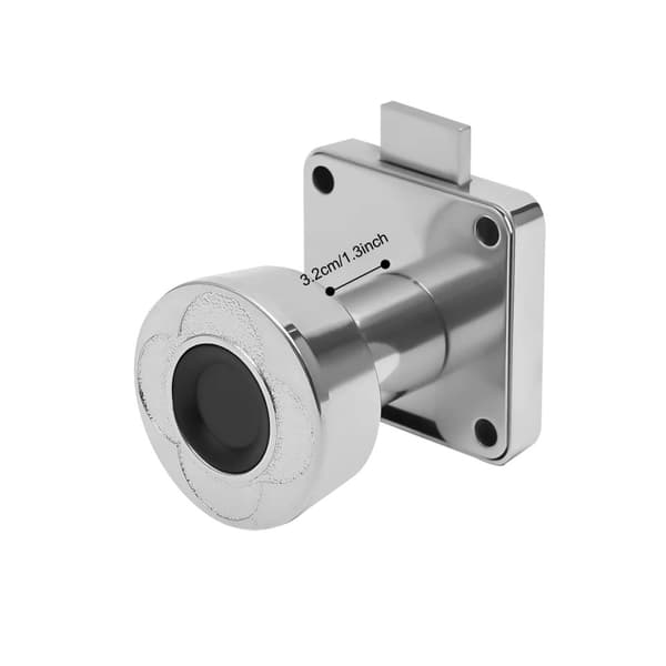 Fingeraftrykslås, zinklegering, IP65 beskyttelse, 20 fingeraftryk opbevaring,Sølv