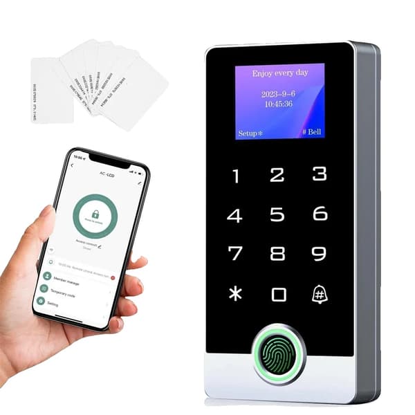Fingeraftryksadgangskontrol, flere adgangsmetoder, brugerkapacitet 10000, vejrbestandigt design,Maskine 10Card