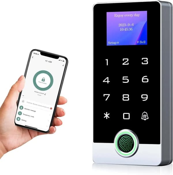 Fingeraftryksadgangskontrol, flere adgangsmetoder, brugerkapacitet 10000, vejrbestandigt design,Kun Maskine