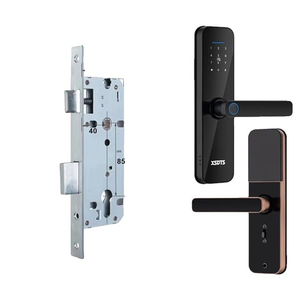 Smart Dørlås, Biometrisk Fingeraftryk Låsning, WiFi Forbindelse, 240x22(4085), Rosaguld