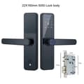 Miniatyrbillede 2 af 2: Smart Dørklap, Biometrisk Adgang, Zinklegering Materiale,sort
