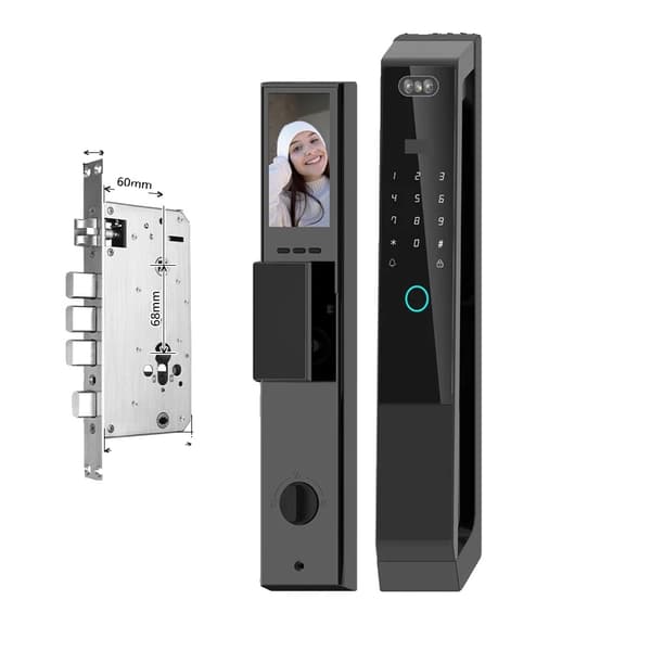 Smart Lock, 3D Ansigtsgenkendelse, Wi-Fi Fjernlåse,24 260 Mortise