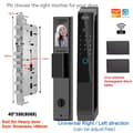 Miniatyrbillede 2 af 2: Smart Lock, 3D Ansigtsgenkendelse, Wi-Fi Fjernlåse,40 388 Mortise